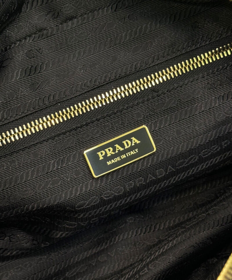 Prada Dangle Medium Leather Top-handle Bag Black
