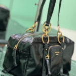 Prada Dangle Medium Leather Top-handle Bag Black