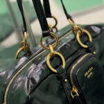 Prada Dangle Medium Leather Top-handle Bag Black