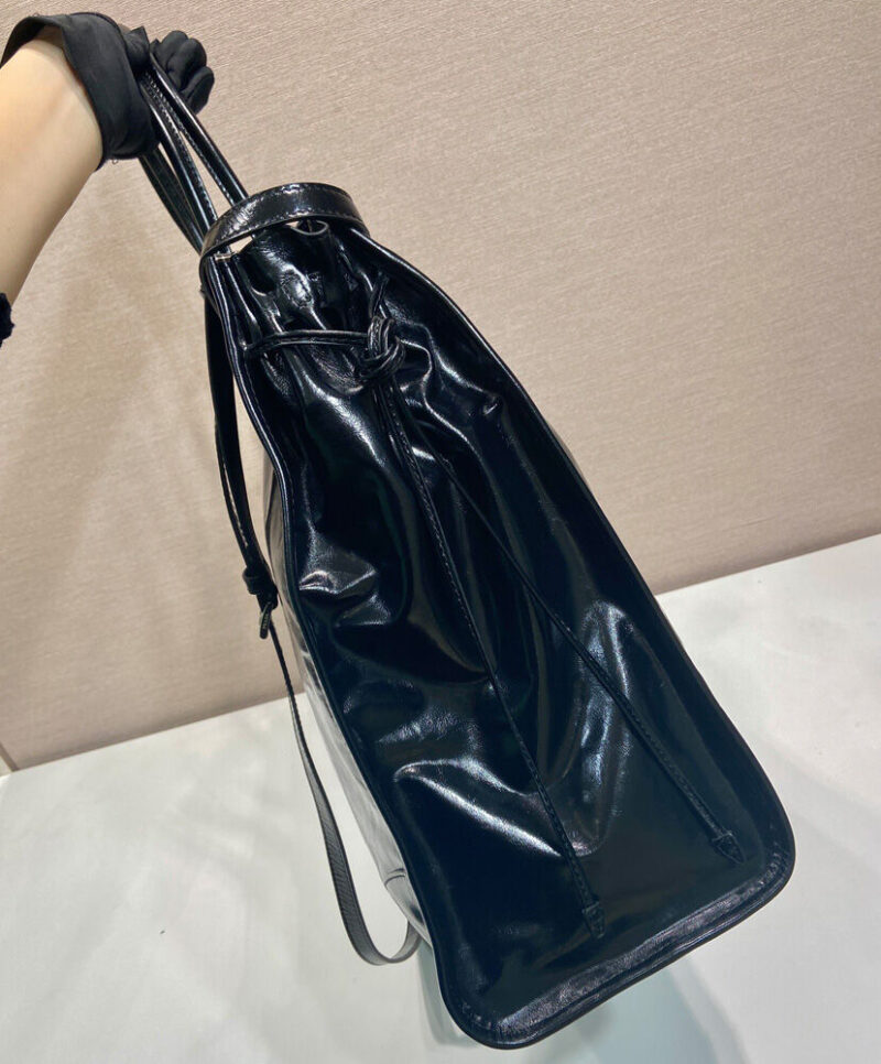 Prada Leather Tote Bag 2VG128 Black