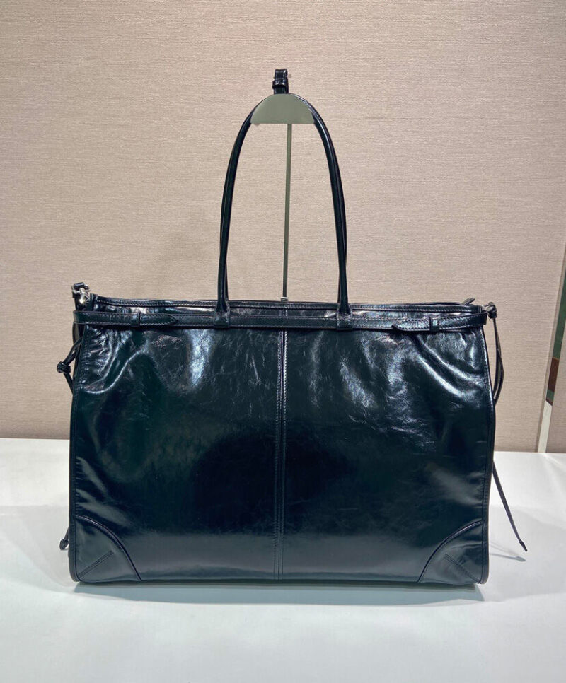 Prada Leather Tote Bag 2VG128 Black
