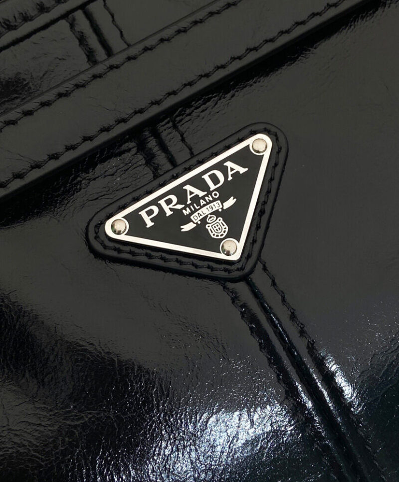 Prada Leather Tote Bag 2VG128 Black