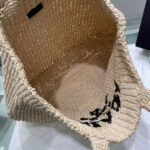 Prada Raffia Tote Bag Apricot