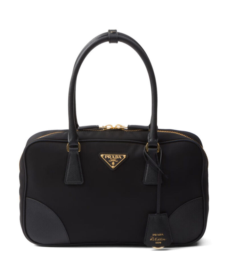 Prada Fever-Edition recycled nylon and Safiano leather double handle bag
