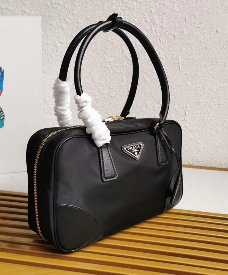 Prada Fever-Edition recycled nylon and Safiano leather double handle bag