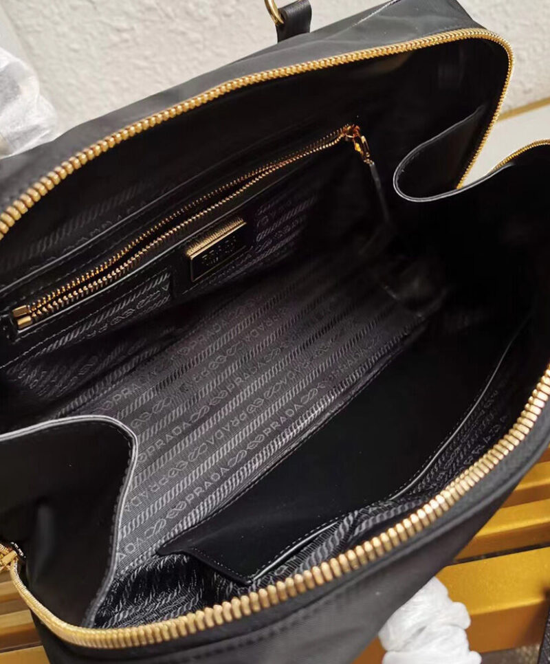 Prada Fever-Edition recycled nylon and Safiano leather double handle bag