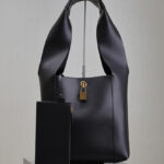 Saint Laurent Tanger In Leather Black