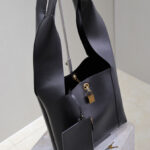 Saint Laurent Tanger In Leather Black