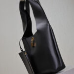 Saint Laurent Tanger In Leather Black