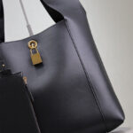 Saint Laurent Tanger In Leather Black