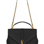 YSL Classic Large Monogram Saint Laurent College Bag Black