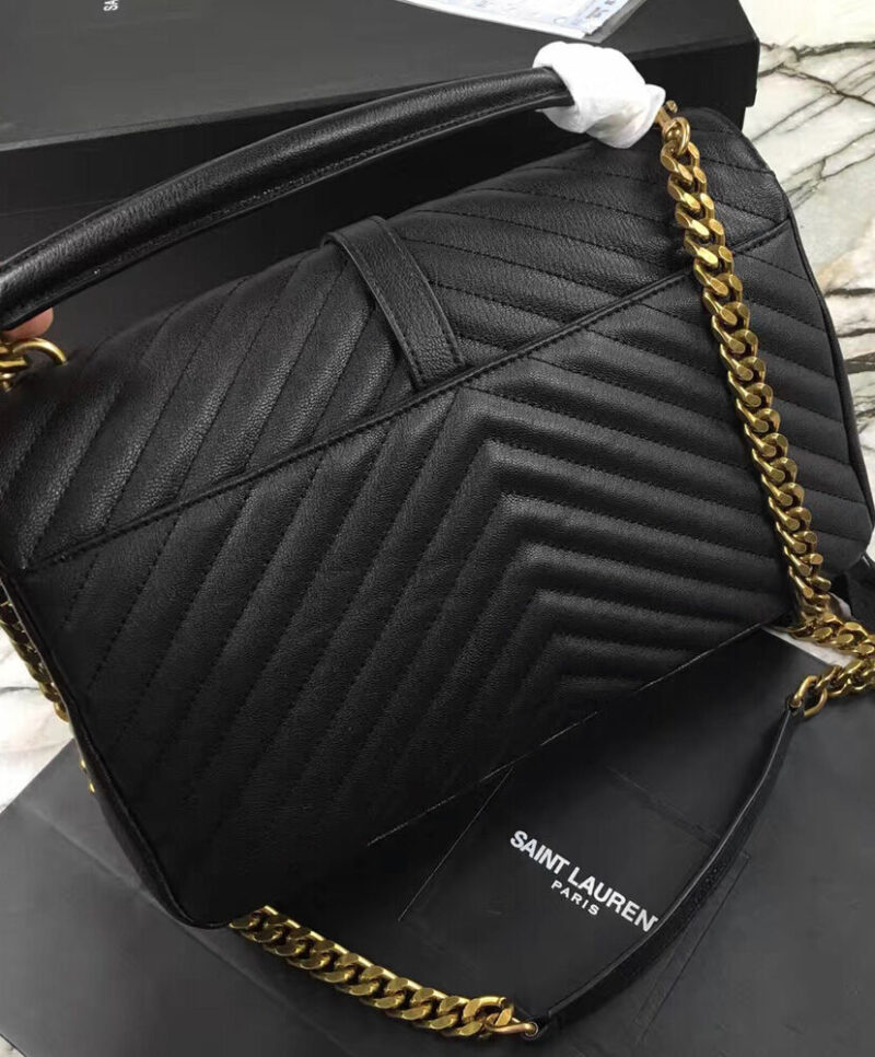 YSL Classic Large Monogram Saint Laurent College Bag Black