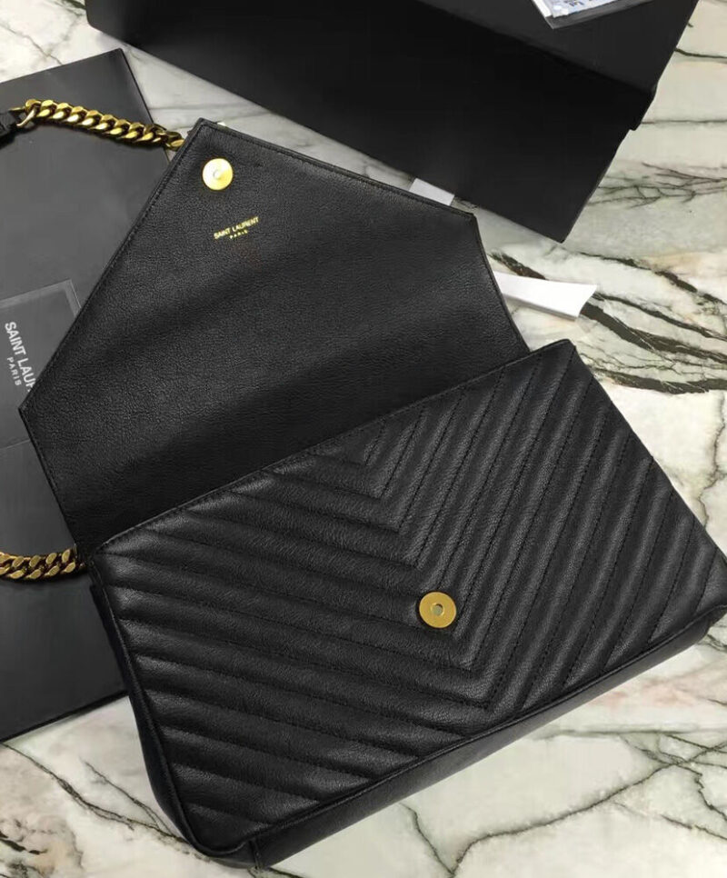 YSL Classic Large Monogram Saint Laurent College Bag Black