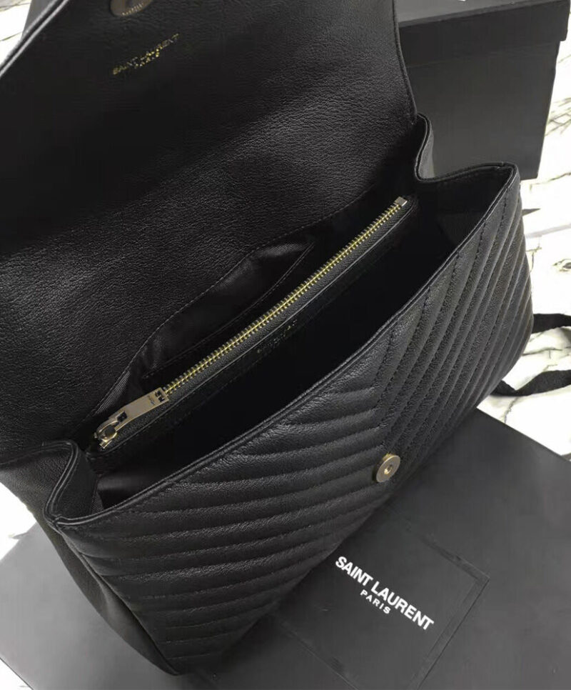 YSL Classic Large Monogram Saint Laurent College Bag Black