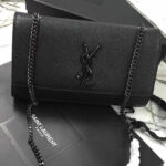 YSL Classic Medium KATE MONOGRAM SAINT LAURENT Satchel Black