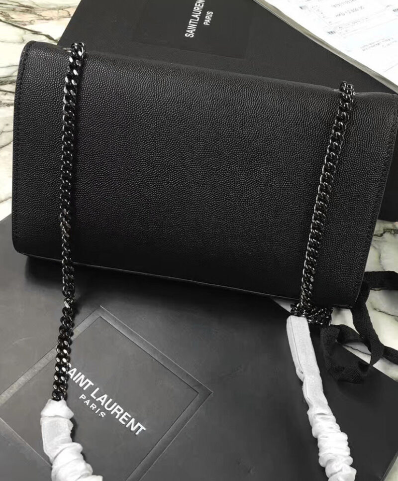 YSL Classic Medium KATE MONOGRAM SAINT LAURENT Satchel Black