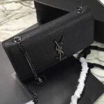 YSL Classic Medium KATE MONOGRAM SAINT LAURENT Satchel Black