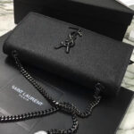 YSL Classic Medium KATE MONOGRAM SAINT LAURENT Satchel Black