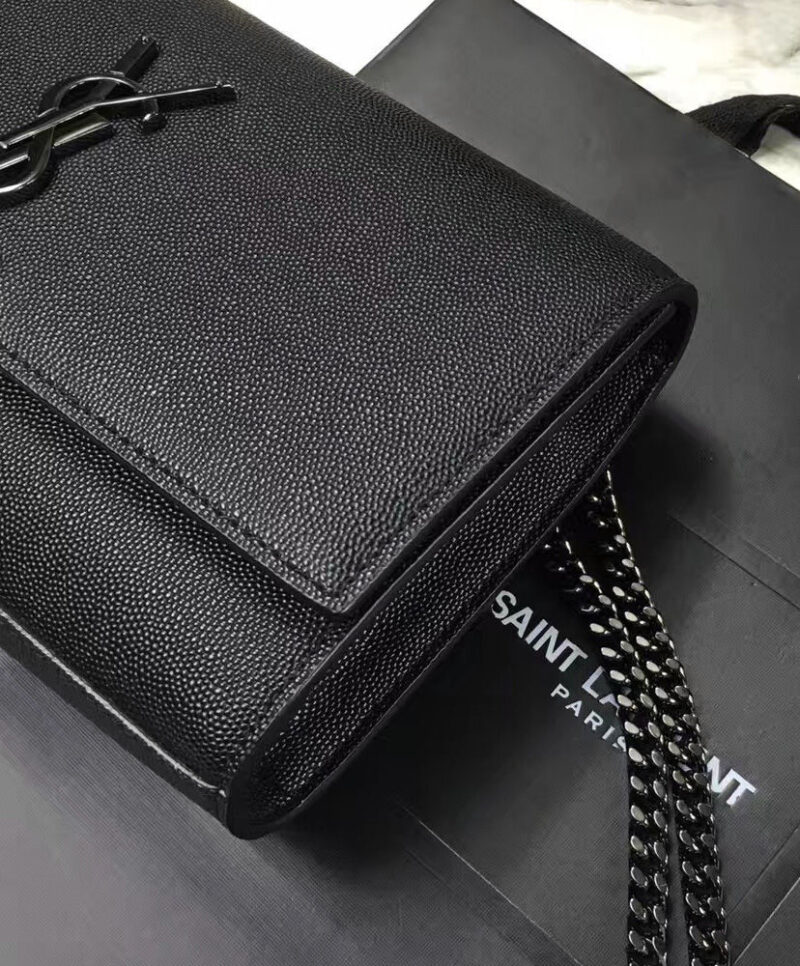 YSL Classic Medium KATE MONOGRAM SAINT LAURENT Satchel Black