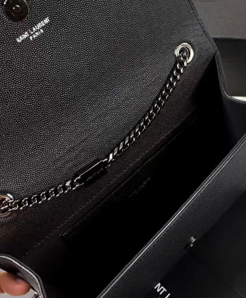 YSL Classic Medium KATE MONOGRAM SAINT LAURENT Satchel Black