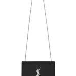 YSL Classic Medium KATE MONOGRAM SAINT LAURENT Satchel Black