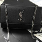 YSL Classic Medium KATE MONOGRAM SAINT LAURENT Satchel Black