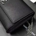 YSL Classic Medium KATE MONOGRAM SAINT LAURENT Satchel Black