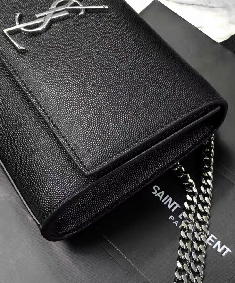YSL Classic Medium KATE MONOGRAM SAINT LAURENT Satchel Black
