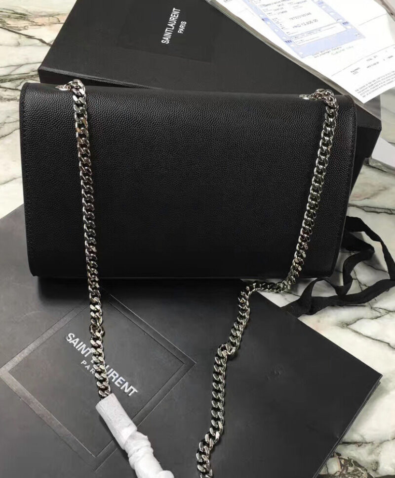 YSL Classic Medium KATE MONOGRAM SAINT LAURENT Satchel Black