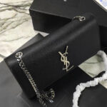 YSL Classic Medium KATE MONOGRAM SAINT LAURENT Satchel Black
