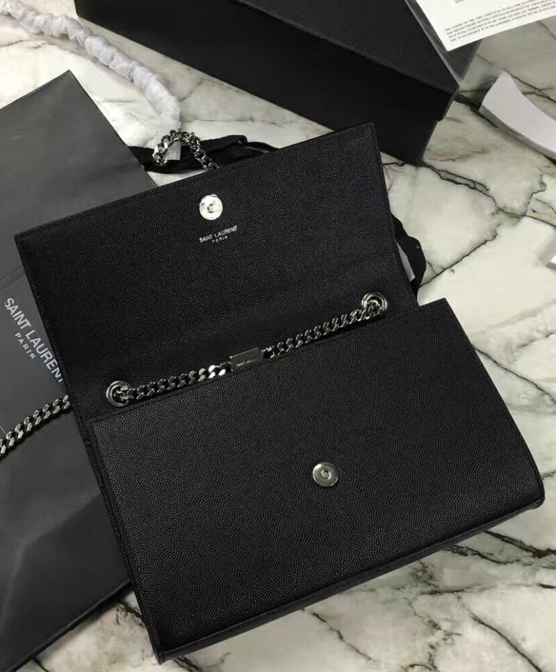 YSL Classic Medium KATE MONOGRAM SAINT LAURENT Satchel Black