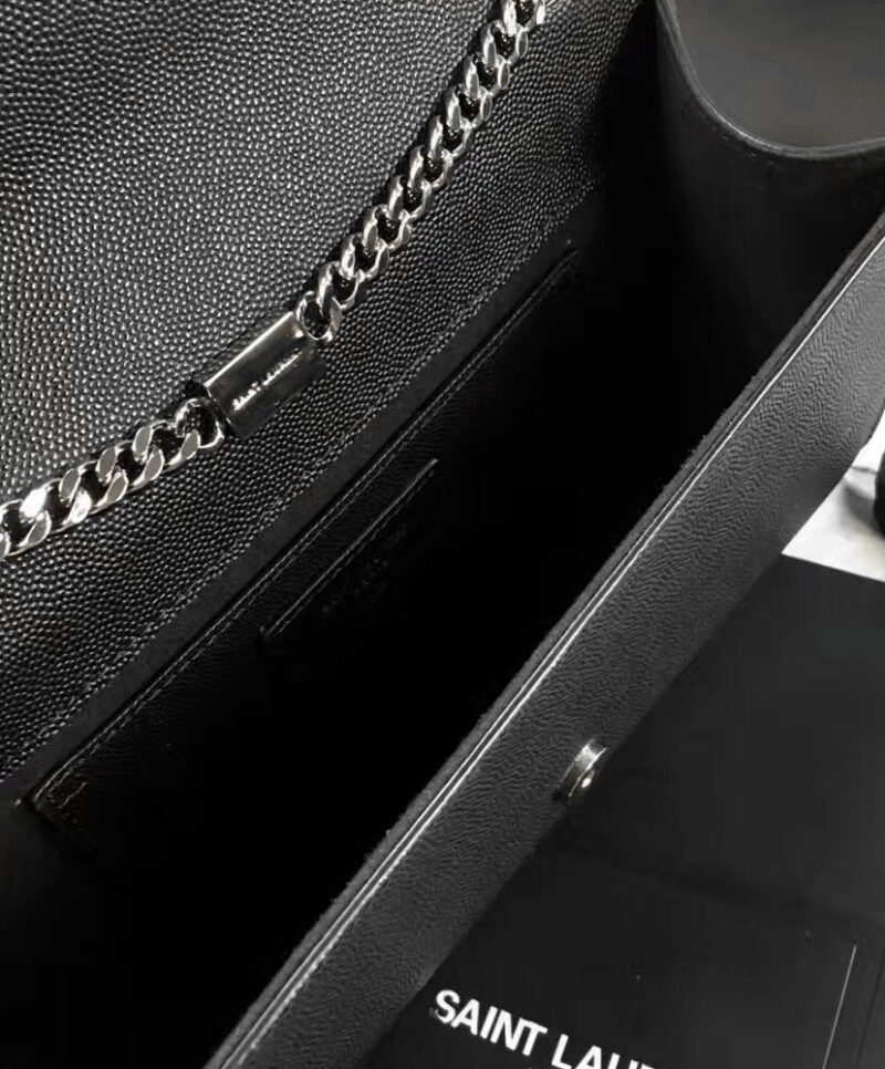 YSL Classic Medium KATE MONOGRAM SAINT LAURENT Satchel Black