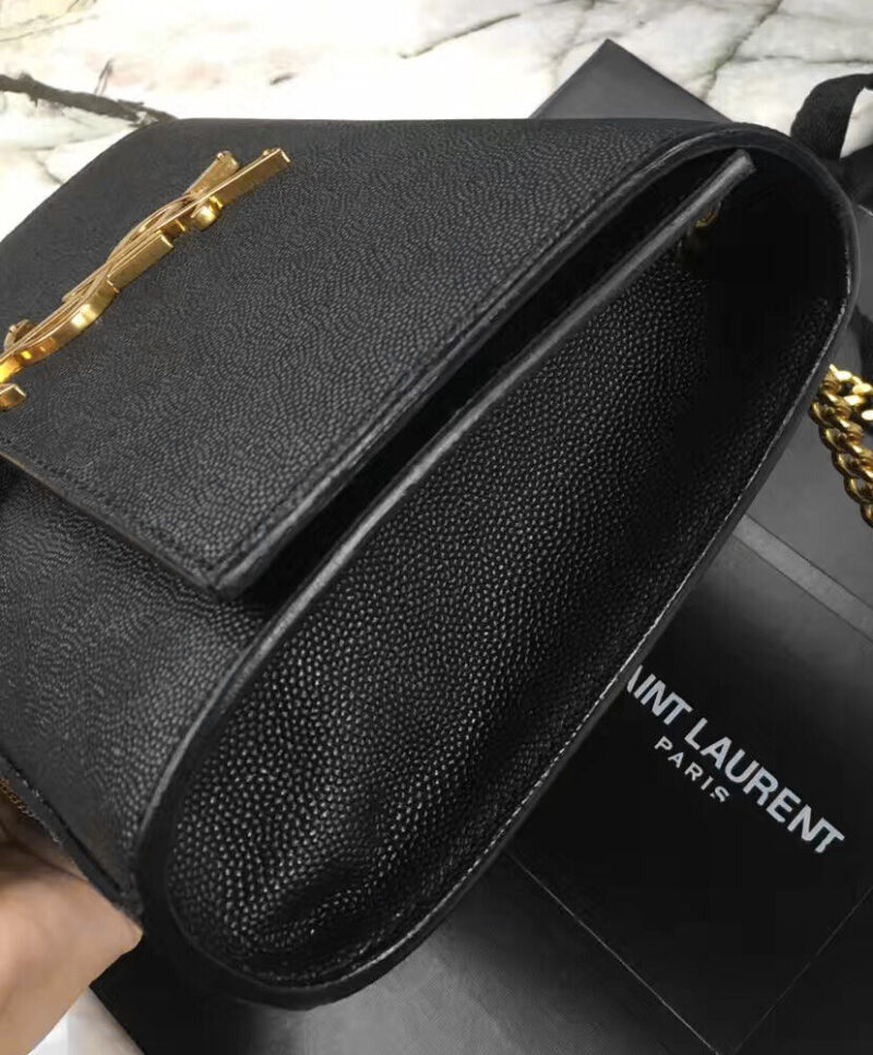YSL Classic Medium Kate Monogram SAINT LAURENT Tassel Satchel Black