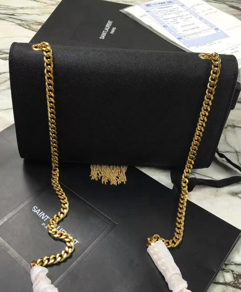 YSL Classic Medium Kate Monogram SAINT LAURENT Tassel Satchel Black