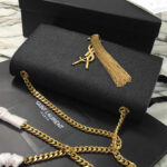 YSL Classic Medium Kate Monogram SAINT LAURENT Tassel Satchel Black