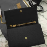 YSL Classic Medium Kate Monogram SAINT LAURENT Tassel Satchel Black