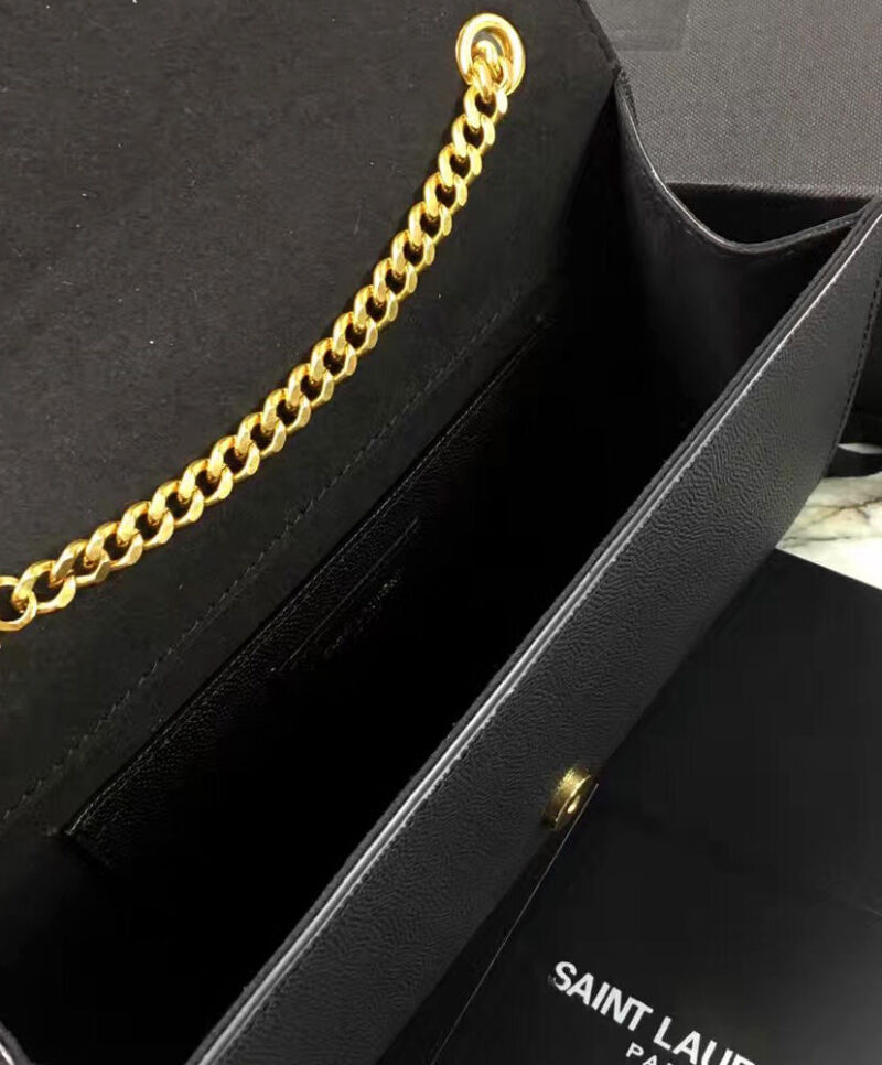YSL Classic Medium Kate Monogram SAINT LAURENT Tassel Satchel Black