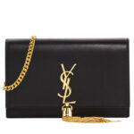 Saint Laurent Kate Monogram Ysl Small Tassel Shoulder Bag  Black
