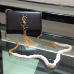 Saint Laurent Kate Monogram Ysl Small Tassel Shoulder Bag  Black