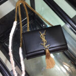Saint Laurent Kate Monogram Ysl Small Tassel Shoulder Bag  Black