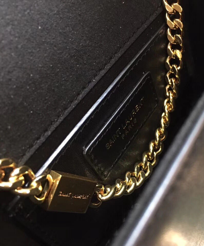 Saint Laurent Kate Monogram Ysl Small Tassel Shoulder Bag  Black