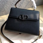 Valentino Garavani Vsling Grainy Calfskin Handbag Black
