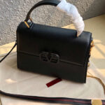 Valentino Garavani Vsling Grainy Calfskin Handbag Black