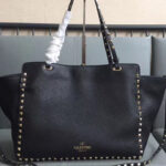 Valentino Large Rockstud Tote Black