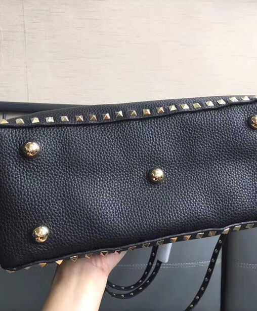 Valentino Large Rockstud Tote Black
