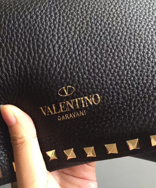 Valentino Large Rockstud Tote Black