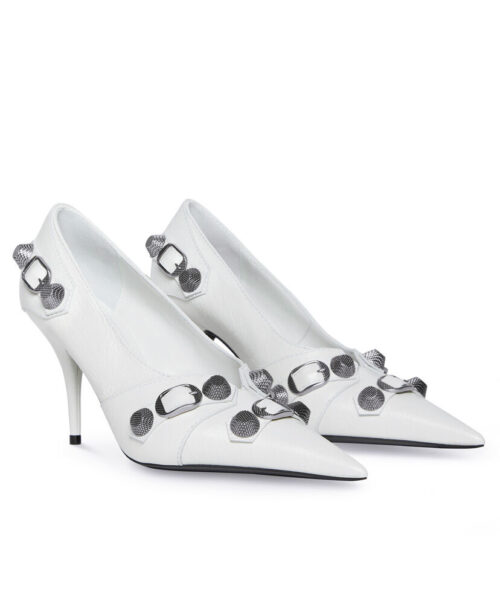 Balenciaga Women's Cagole 90MM Pump White