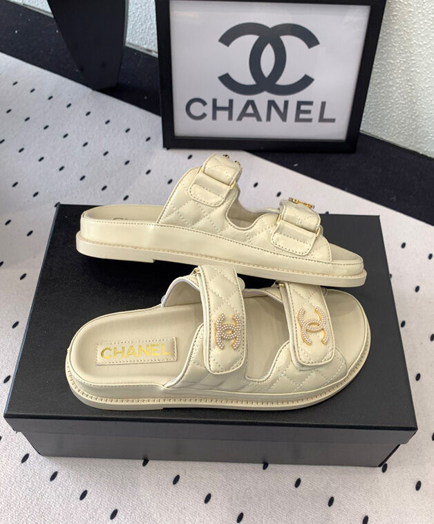 Chanel Women's Mules G45507 Cream