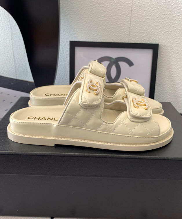 Chanel Women's Mules G45507 Cream