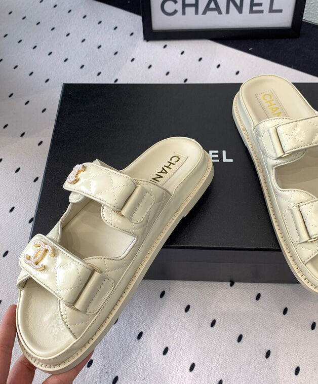 Chanel Women's Mules G45507 Cream